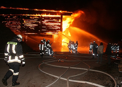 Großbrand bei Kronach. Foto: Feuerwehr 