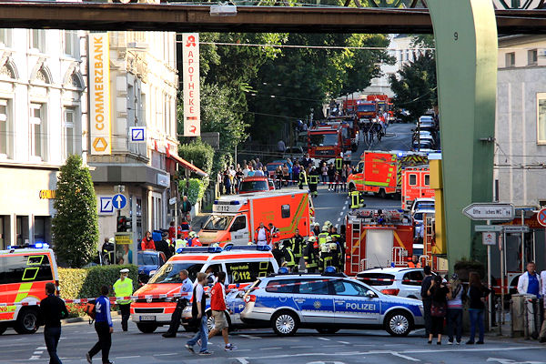 Unfall in Wuppertal. Foto: Peter Fichte