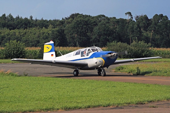 Das verunglückte Flugzeug: eine Saab 91B Safir. Foto: Andreas Fietz