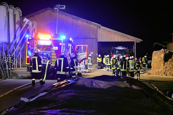Brand in Biogasanlage in Oberwerrn. Foto: News5