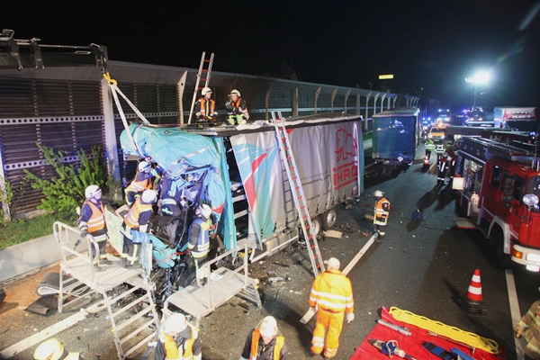 Unfall auf der A9 bei Bindlach. Foto: News5 / Fricke