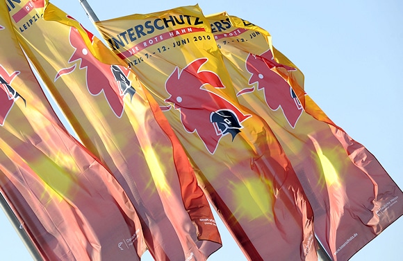 Flaggen bei der Interschutz. Symbolfoto: Deutsche Messe