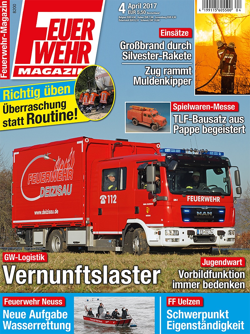 Aktuelle Feuerwehr-Magazin-Ausgabe 4/2017
