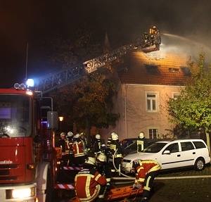 Tödlicher Brand in Kronau. Foto: Thomas Reiff/Feuerwehr