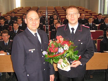 Carsten Prellberg begrüßt mit Michael Karheck als einen der ersten Teilnehmer an der neuen NABK. Foto: NABK