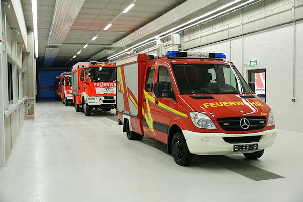 Ziegler Feuerwehrfahrzeuge vor der Auslieferung. Foto: Hegemann