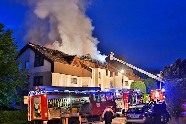 Brand in Backnang: Von Polizeihubschrauber entdeckt: Foto: Beytekin