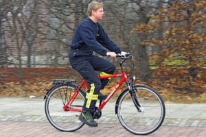 Das Feuerwehr-Fahrrad des Feuerwehr-Magazins: hohe Qualität als Anspruch. Foto: Hegemann