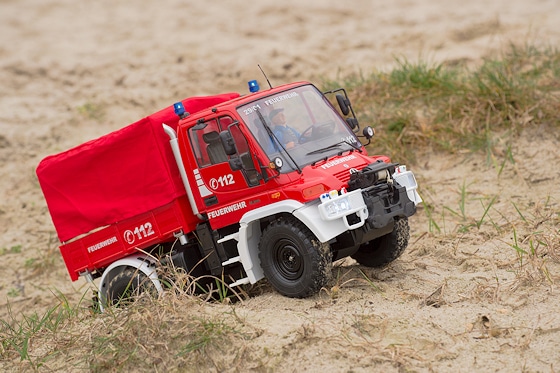 Der Unimog wird vollständig ferngesteuert. Foto: Rüffer