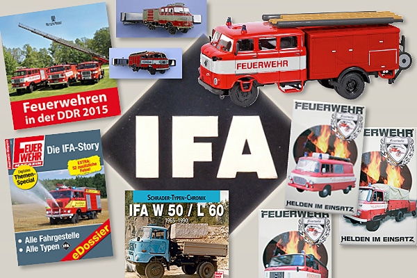 IFA W50 und Co: Die besten Fan-Artikel zu den Fahrzeugen der DDR Feuerwehr gibt es jetzt in einer eigenen Rubrik im Feuerwehr-Magazin-Shop.