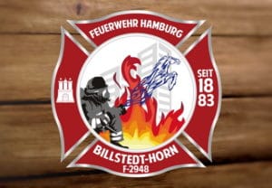 Referenz: Auch das Logo der FF Hamburg Billstedt-Horn hat Merle Müller entworfen. Foto: privat