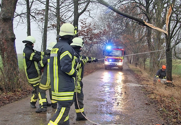 Sturmeinsatz in Geesthacht (Kreis Herzogtum Lauenburg) am 9. Januar 2015. Foto: Timo Jann