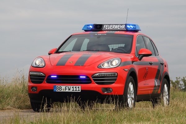 Der Porsche Cayenne  der Feuerwehr Weissach. Foto: Reich