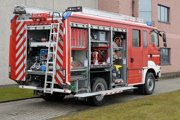 HLF 10 der Feuerwehr Pforzheim vom Aufbauhersteller BAI. Foto: BAI