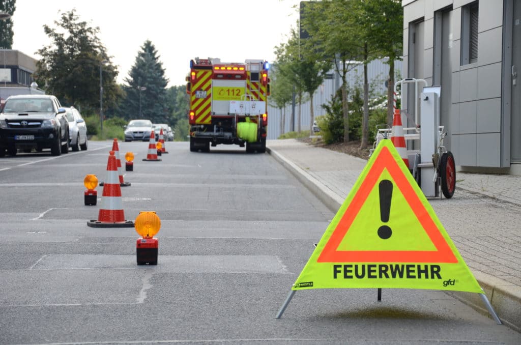 Unfallstelle Absichern Feuerwehr