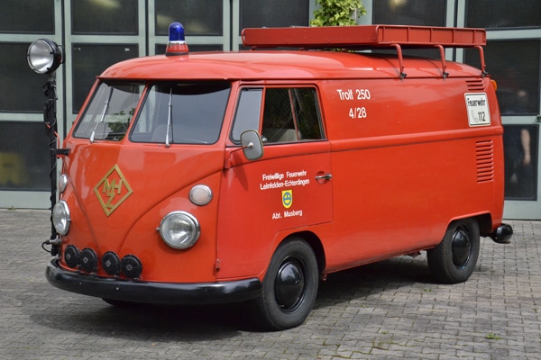 VW T1b fotografiert im Feuerwehrmuseum Leinfelden-Echterdingen. Um ein Fahrzeug dieses Typs handelt es sich bei dem aufgetauchten Bulli. Symbolfoto: Preuschoff