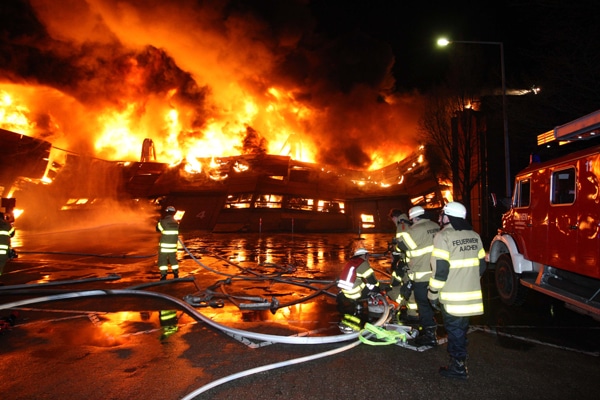 Großeinsatz für die Feuerwehr Aachen an der Hochschule. Foto: Ralf Roeger