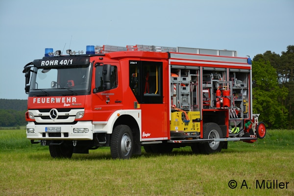 In der geräumigen Z-Cab ist nicht nur ausreichend Platz für sieben Mann der Besatzung, sondern auch für vier Atemschutzgeräte Auer AirMaxx. Foto: A. Müller