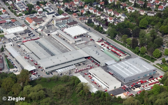 Luftaufnahme des Ziegler-Stammwerkes in Giengen an der Brenz. Foto: Ziegler