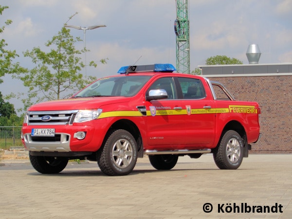 Ein Geländewagen vom Typ Ford Ranger wurde als Probensammelfahrzeug für den ABC-Dienst/Löschzug Gefahrgut (LG-G) der Kreisfeuerwehr in Dienst genommen. Foto: Köhlbrandt