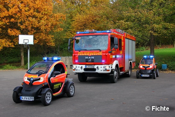 Letztlich konnte mit den beiden Twizys zu wenig Personal beziehungsweise Ausrüstung mitgeführt werden. Die Fahrzeuge waren einfach zu klein. Foto: Fichte