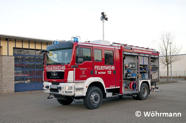 Schlingmann baute das LF 20 für die FF Georgsmarienhütte auf einem MAN TGM 18.340 4x4 BB. Foto: Wöhrmann