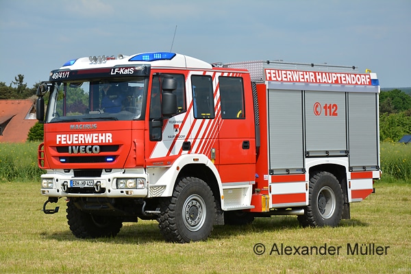Das Institut der Feuerwehr Nordrhein-Westfalen hat mit Magirus einen Rahmenvertrag über bis zu 109 LF-KatS abgeschlossen, im Unterschied zum abgebildeten Fahrzeug allerdings mit MAN-Chassis und Team Cab Mannschaftskabine. Symbolfoto: Alexander Müller