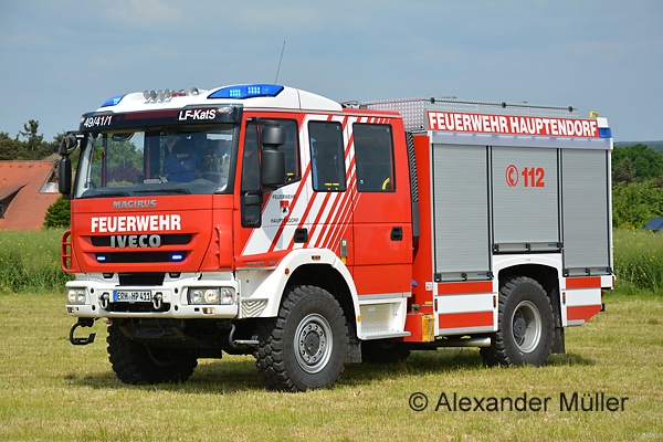 Das Institut der Feuerwehr Nordrhein-Westfalen hat mit Magirus einen Rahmenvertrag über bis zu 109 LF-KatS abgeschlossen, im Unterschied zum abgebildeten Fahrzeug allerdings mit MAN-Chassis und Team Cab Mannschaftskabine. Symbolfoto: Alexander Müller