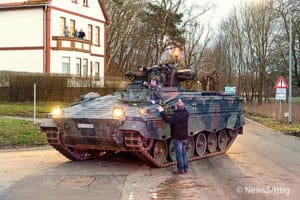 Bergung eines tödlich verunglückten Feuerwehrmannes in Bad Salzungen