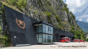 Eine internationale Berühmtheit: Feuerwehrhaus der FF Margreid in Südtirol (Italien). Foto: Michael Rüffer