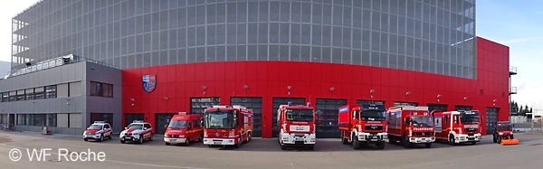 In ein mehrstöckiges Parkhaus ist die Wache der WF Roche am Standort Penzberg integriert.