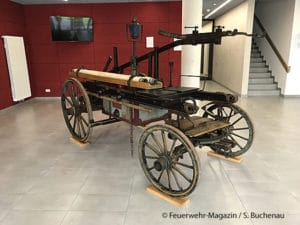 Historische Handdruckspritze der Feuerwehr Alsfeld