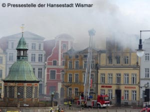 Gebäudebrand Altstadt Wismar