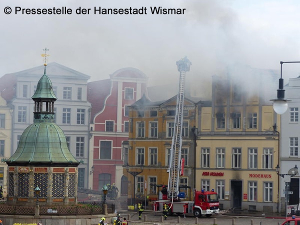 Gebäudebrand Altstadt Wismar