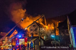 Einsatzbericht über schwierigen Brand in Gräfenthal