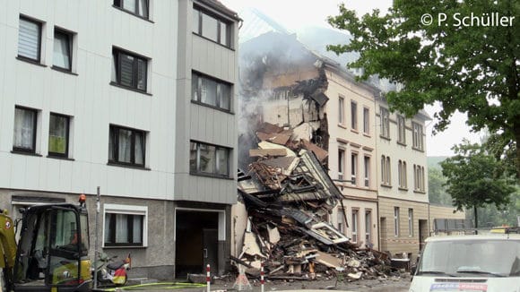 Zusammengestürztes Haus