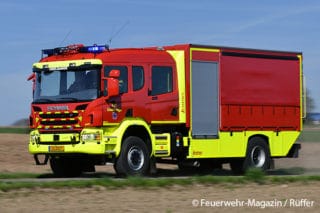 Von Lentner auf einem Scania P 370 CB 4x4 HHZ CP31 H gefertigt: Gerätewagen Logistik des Einsatzzentrums Useldingen (Luxemburg).