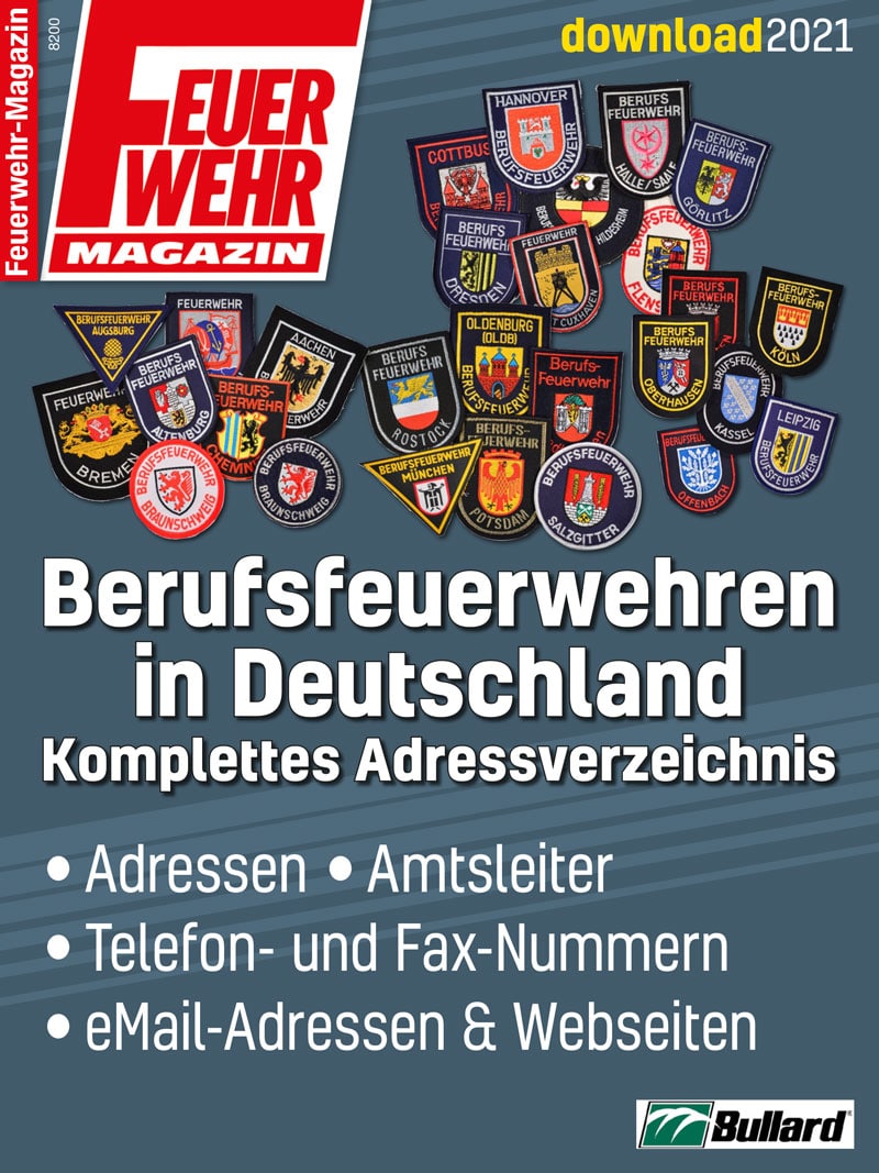 Produkt: Download Liste der Berufsfeuerwehren in Deutschland
