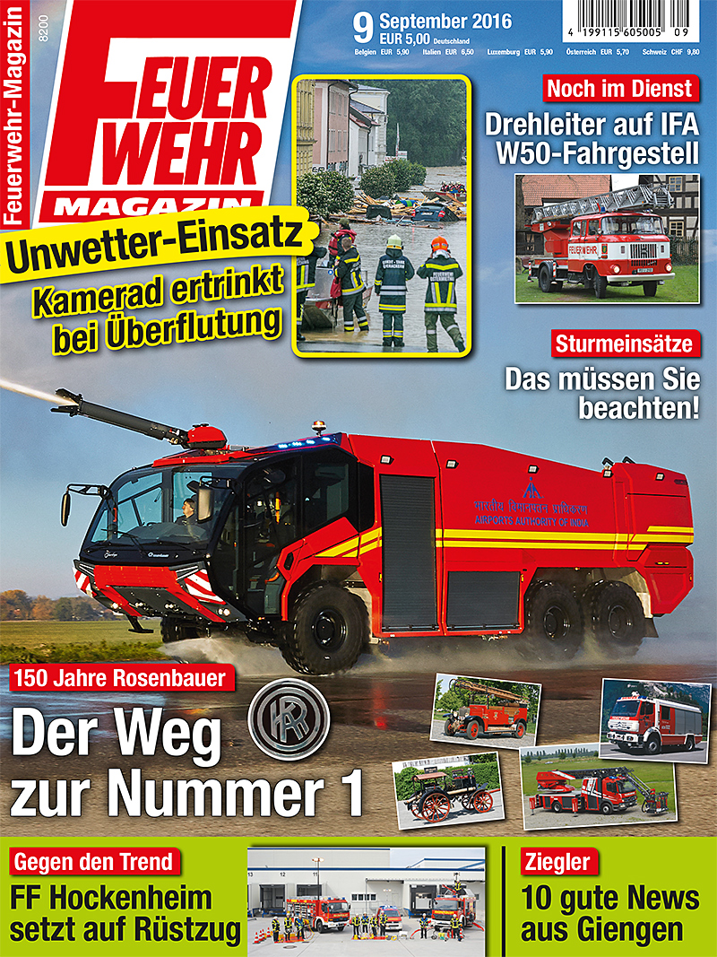 Produkt: Feuerwehr-Magazin 9/2016 Digital