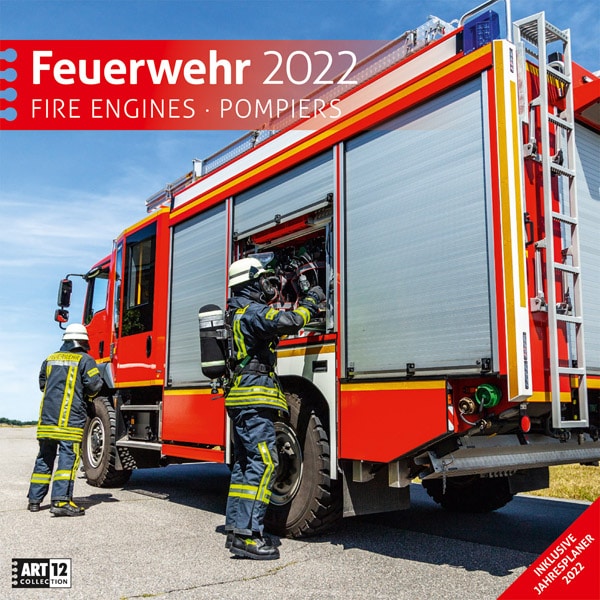 Feuerwehr Kalender 2022RETTUNG BRAND UNFALL FEUERWEHRAUTO statt 14,99 €