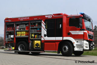 Musterfahrzeug HLF 10 der Firma WISS auf MAN TGM 13.290 mit WISStec-Aufbau.