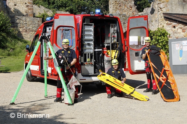 Feuerwehr Lörrach Gerätewagen-Absturzsicherung