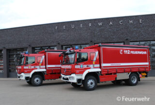 Zwei Gerätewagen Transport auf Mercedes Atego der FF Tuttlingen.