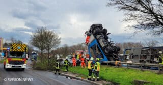 Lkw-Unfall Technische Hilfeleistung