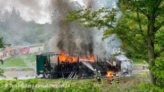 Brandbekämpfung Lkw