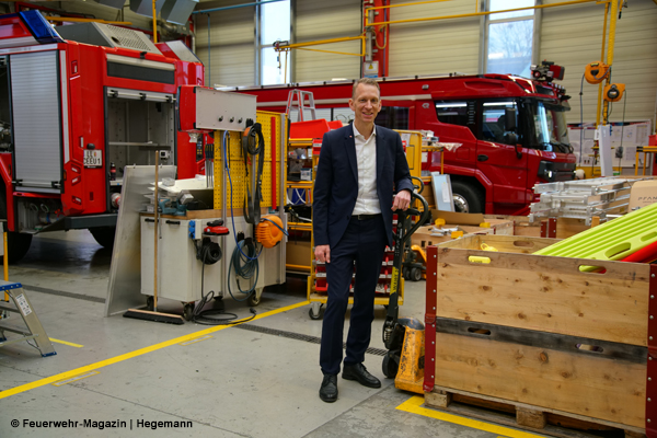 Sebastian Wolf, noch CEO von Rosenbauer, gab zur Situation des Unternehmens in der Februarausgabe dem Feuerwehr-Magazin ein Interview. Foto: Hegemann