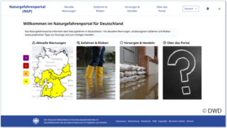 Das neue Naturgefahrenportal. Foto: Deutscher Wetterdienst (DWD)
