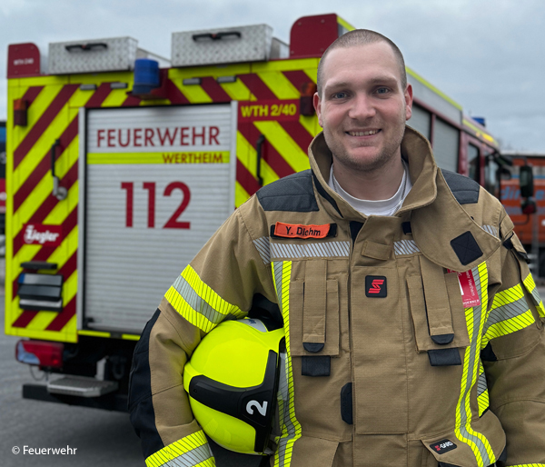 Yannic Diehm ist seit seiner Jugend in der Freiwilligen Feuerwehr aktiv. Foto: Feuerwehr