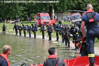 Taucher am Ufer