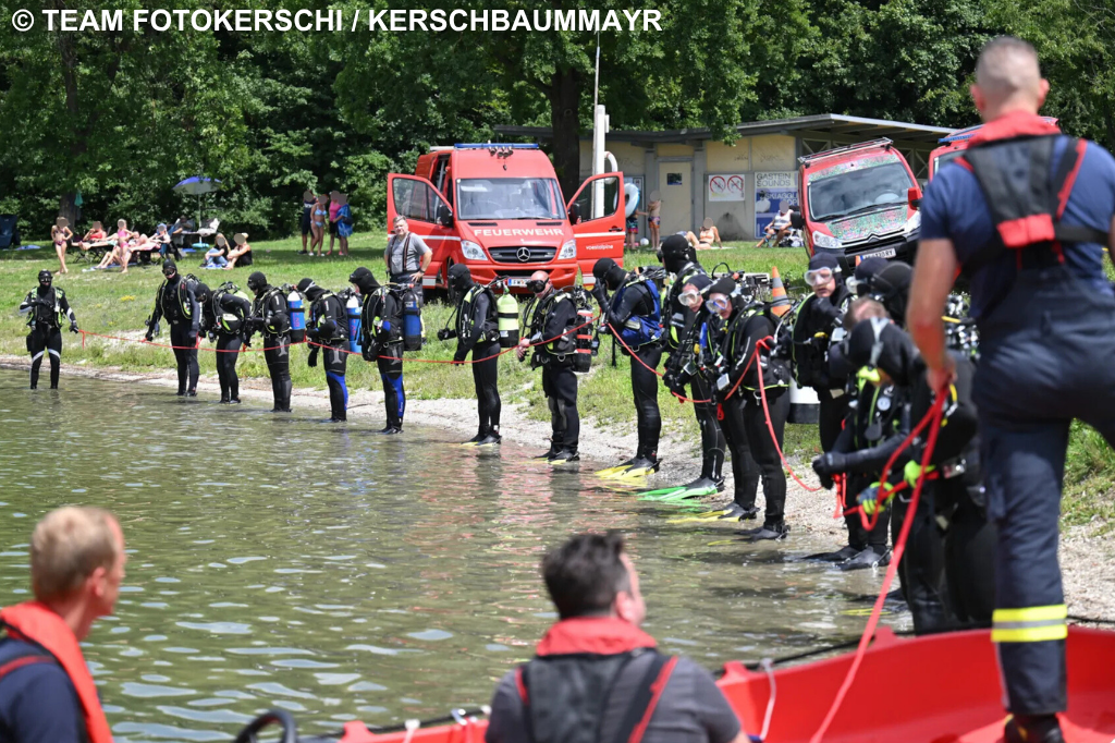 Taucher am Ufer
